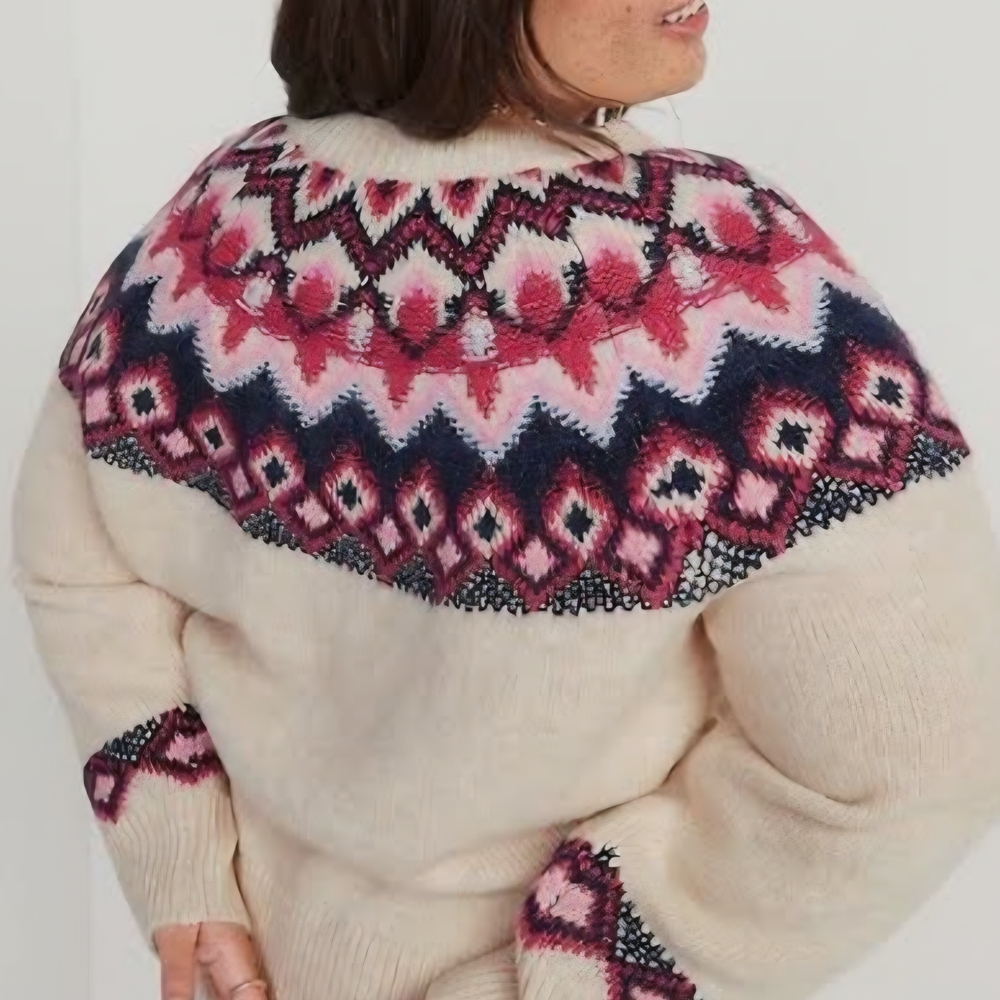 Old Navy Pink and Cream Sweater 4x - Picture 10 of 11